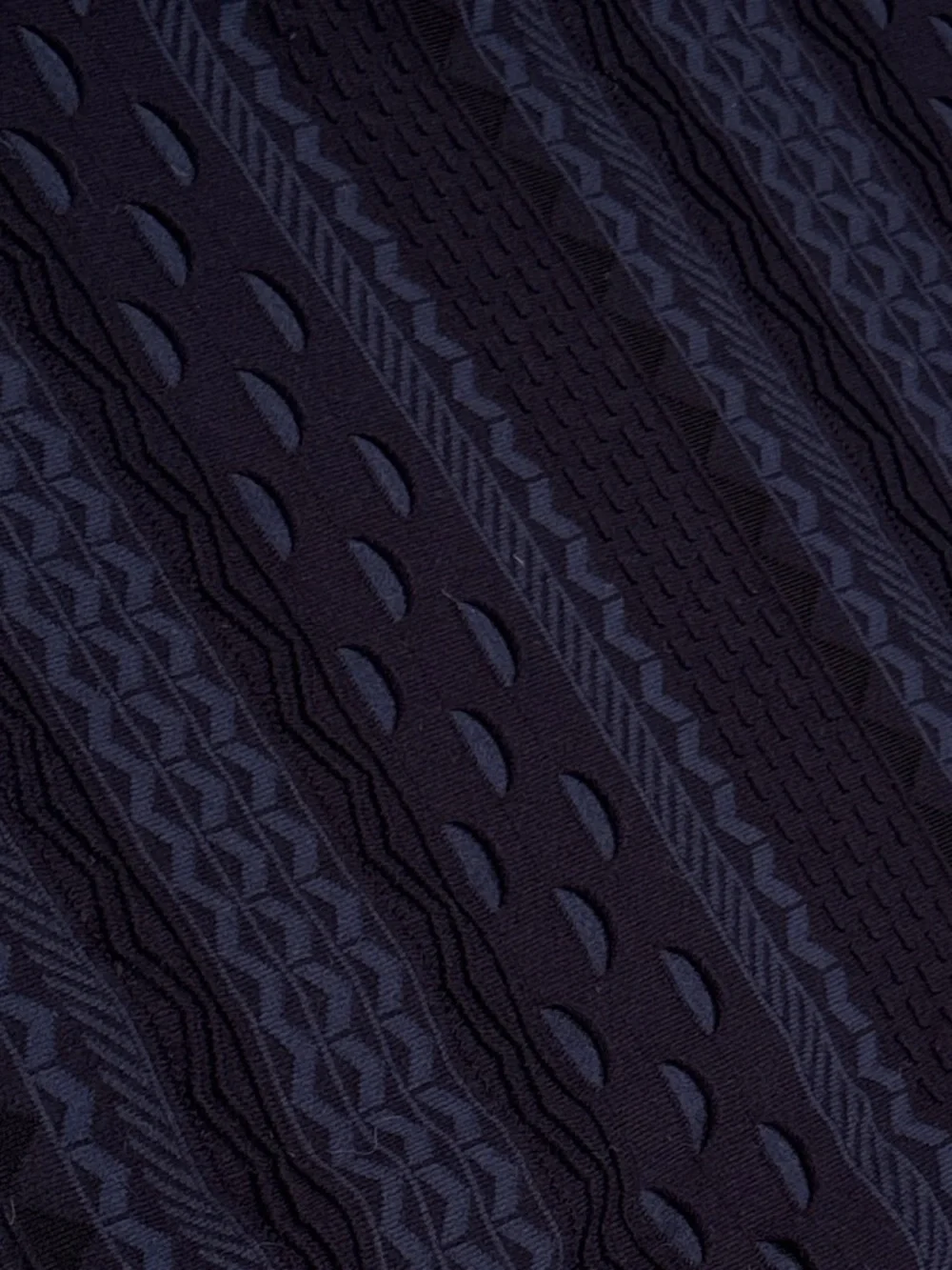 Ann Taylor Navy Patterned Sleeveless Knit Shell